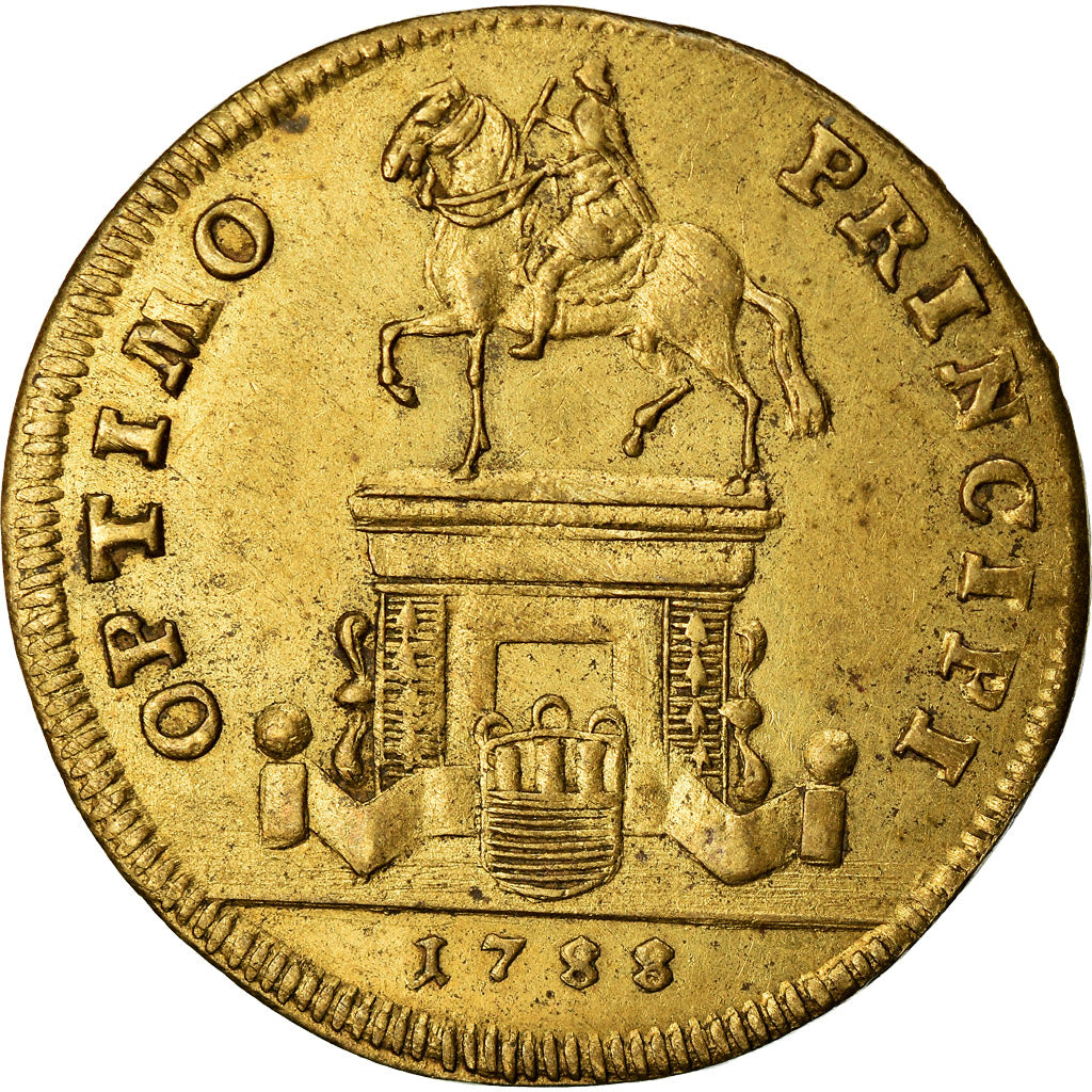Francia, Token, Royal, Louis XVI, Nuremberg, Statue de Bordeaux, 1788, BB+