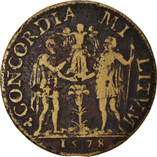 França, Token, Henri III, Ville de Rouen, 1578, VF(20-25), Latão