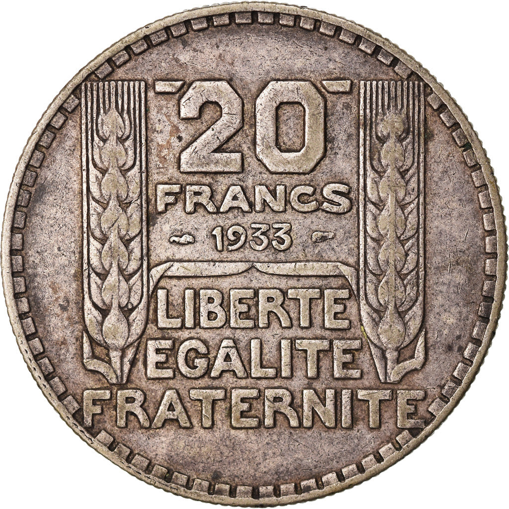 Coin, France, Turin, 20 Francs, 1933, Paris, VF(30-35), Silver, KM:879