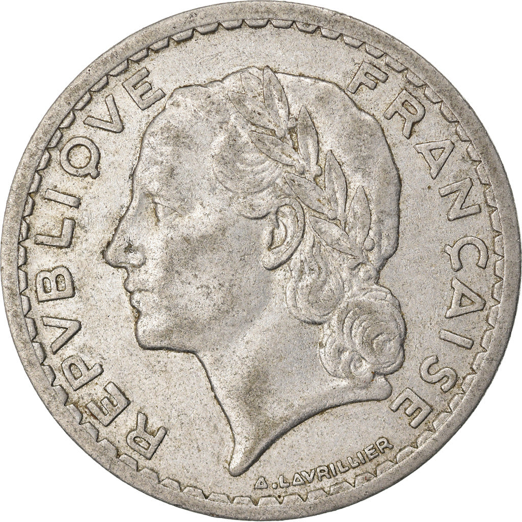 Moneta, Francia, Lavrillier, 5 Francs, 1948, Beaumont - Le Roger, MB+
