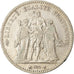 Moeda, França, Hercule, 5 Francs, 1877, Paris, VF(20-25), Prata, KM:820.1
