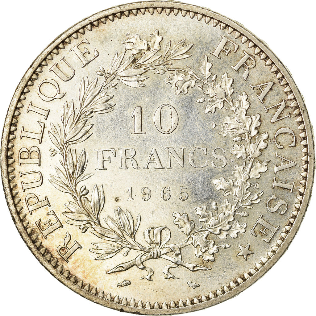 Münze, Frankreich, Hercule, 10 Francs, 1965, Paris, SS+, Silber, KM:932