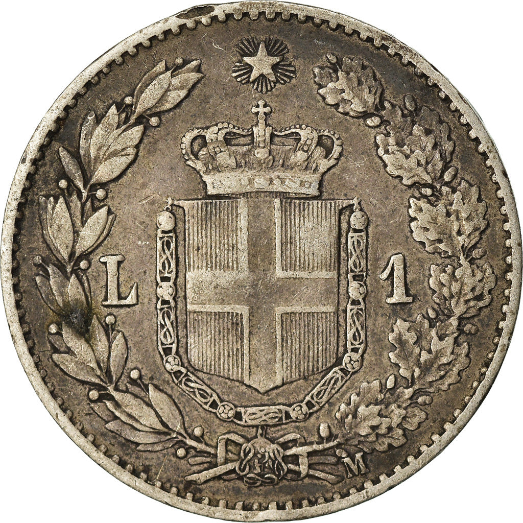 Moneta, Italia, Umberto I, Lira, 1887, Milan, BB, Argento, KM:24.2
