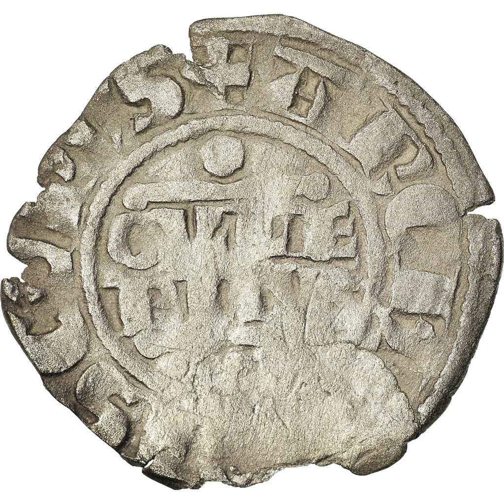 Coin, France, Champagne, Guillaume I, Denarius, 1176-1202, Reims, VF(30-35)