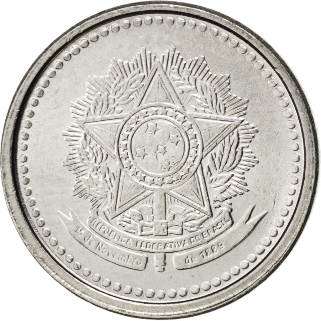 BRAZIL, Centavo, 1986, KM #600, MS(63), Stainless Steel, 15, 1.61