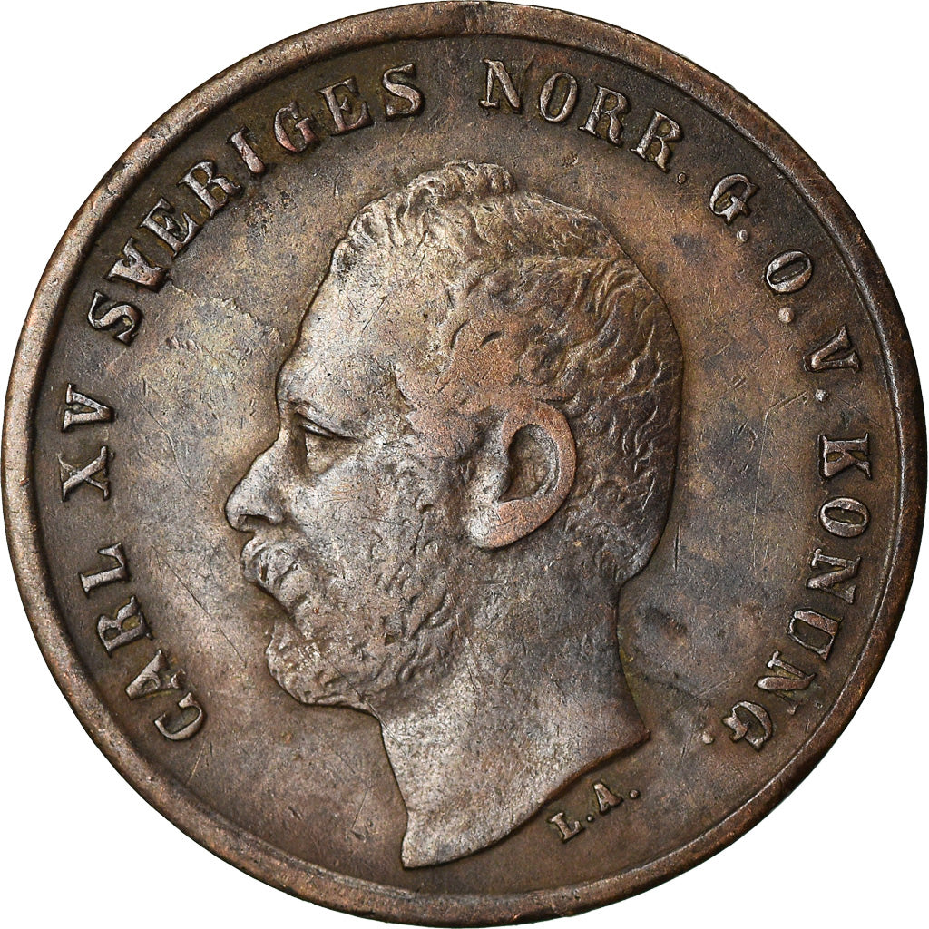 Coin, Sweden, Carl XV Adolf, Ore, 1870, EF(40-45), Bronze, KM:705