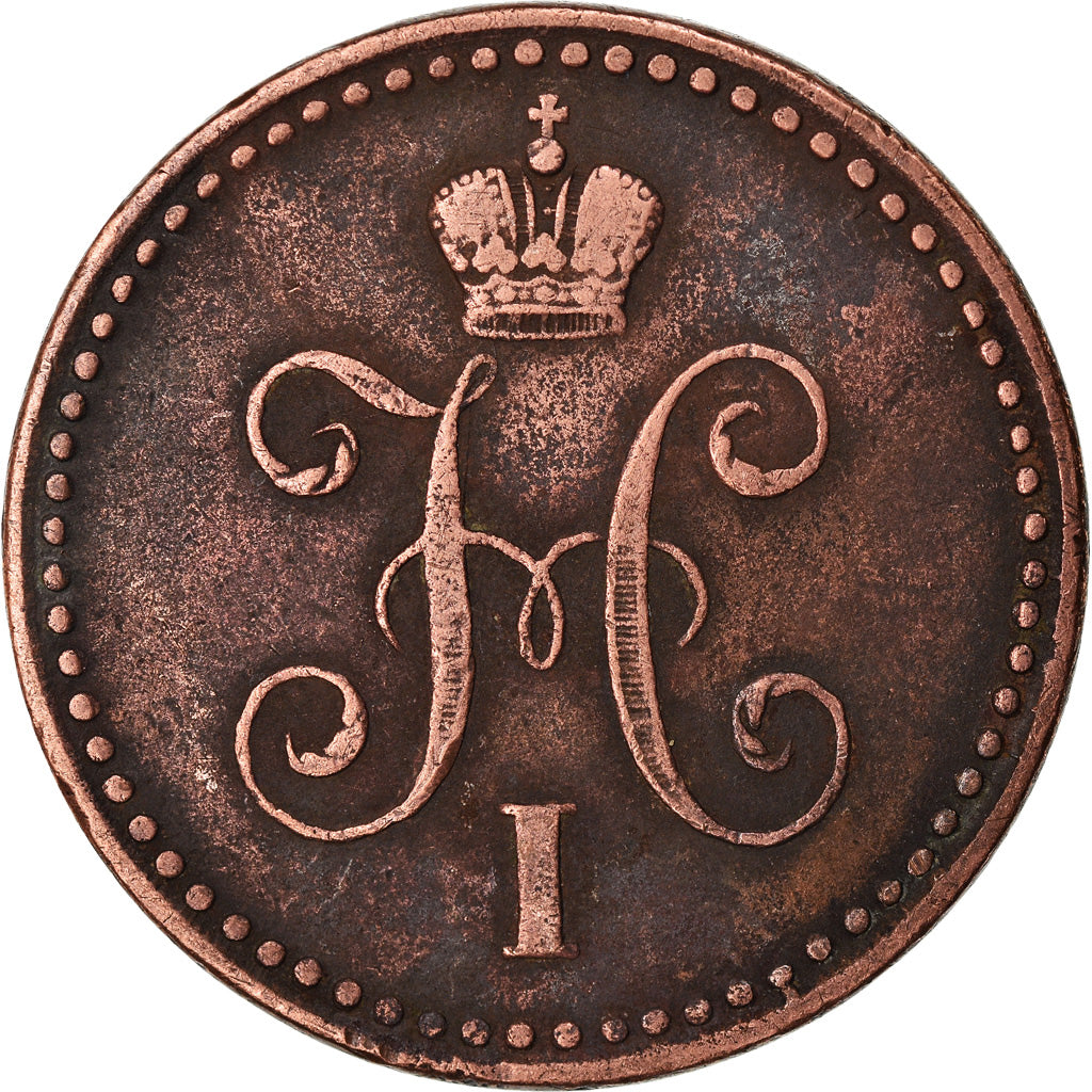 Moeda, Rússia, Nicholas I, Kopek, 1842, Saint-Petersburg, VF(30-35), Cobre