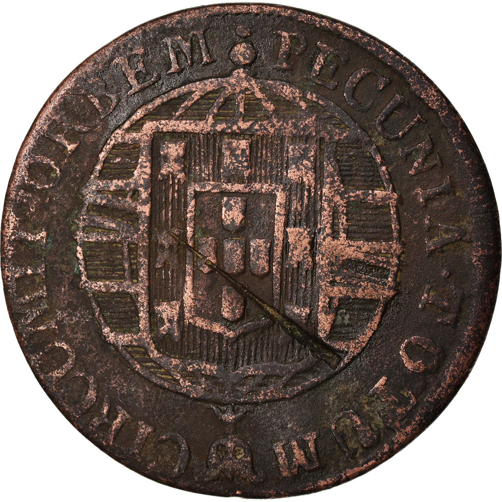 Coin, Brazil, João VI, 10 Reis, 1822, Rio de Janeiro, VF(20-25), Copper