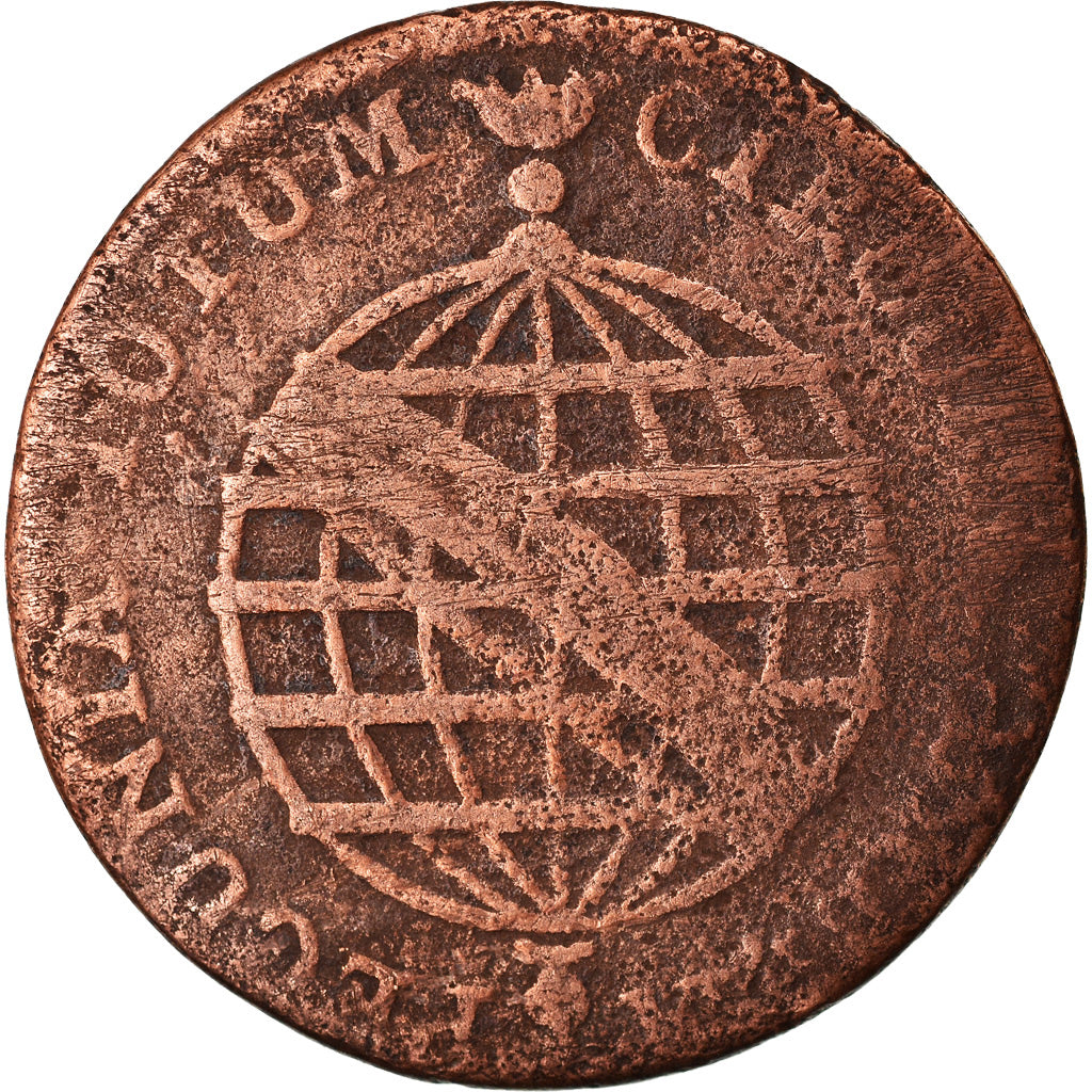 Coin, Brazil, Joao, 10 Reis, 1805, Lisbon, F(12-15), Copper, KM:232.1
