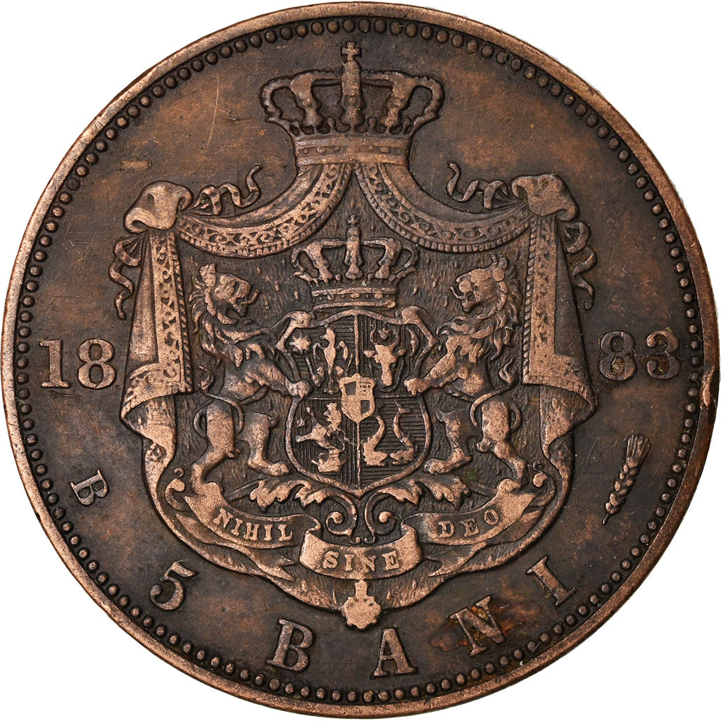 Coin, Romania, Carol I, 5 Bani, 1883, VF(30-35), Copper, KM:19