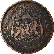 Coin, Bulgaria, Alexander  I, 10 Stotinki, 1881, VF(20-25), Bronze, KM:3