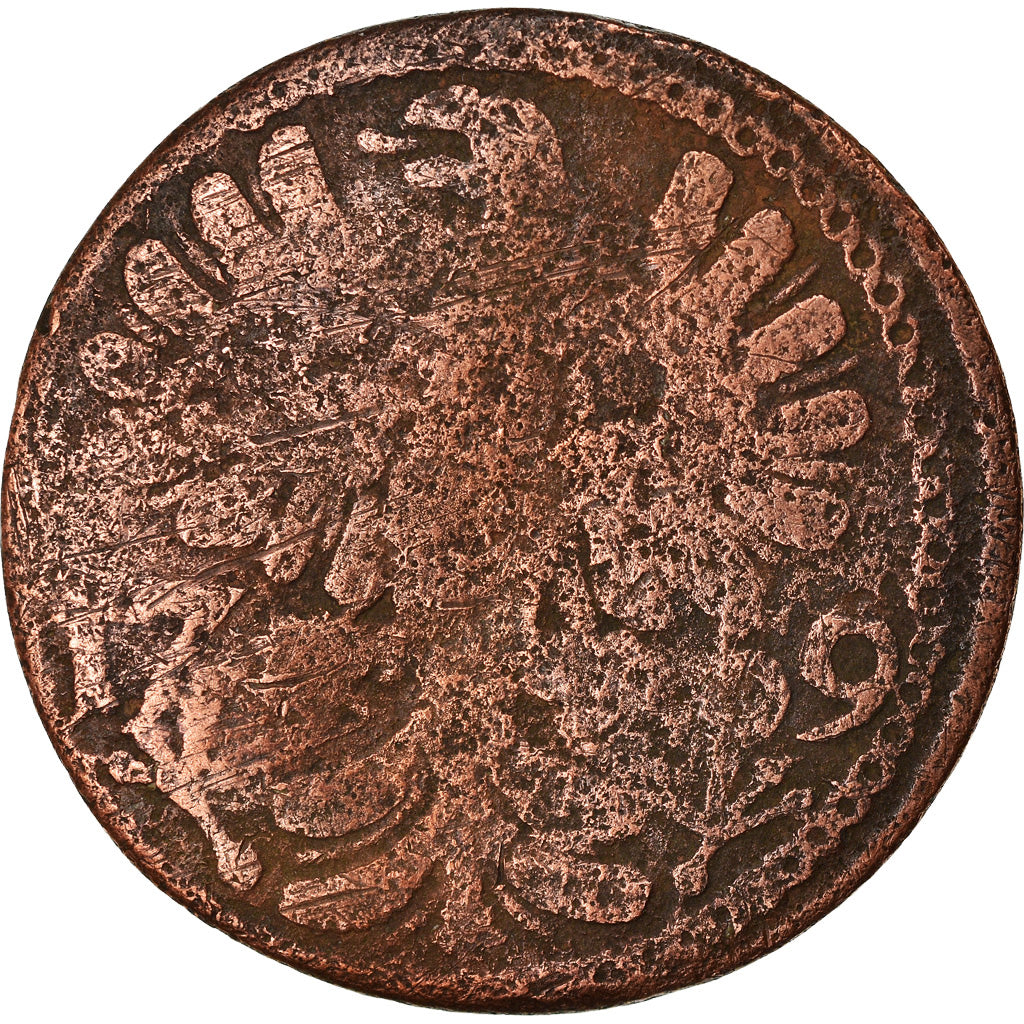 Coin, German States, AACHEN, 12 Heller, 1759, F(12-15), Copper, KM:51