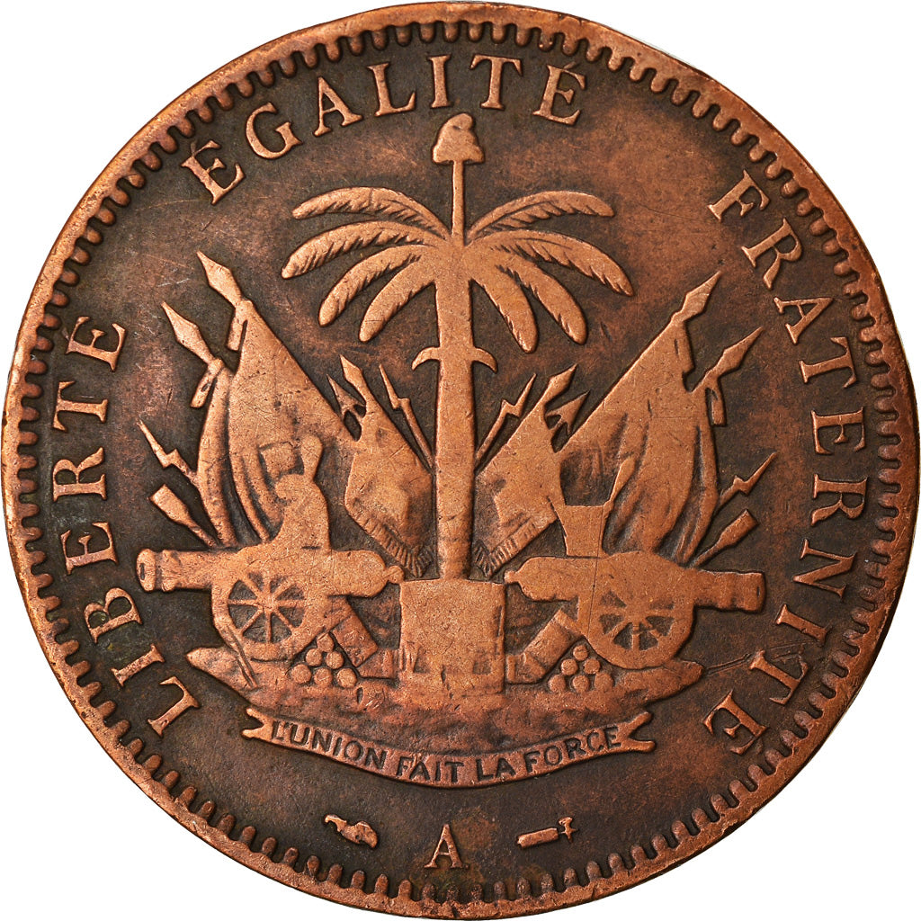 Moneda, Haití, Centime, 1886, BC+, Bronce, KM:48