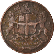 Coin, INDIA-BRITISH, 1/4 Anna, 1858, Heaton, Birmingham, VF(20-25), Copper