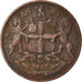 Coin, INDIA-BRITISH, 1/4 Anna, 1858, Heaton, Birmingham, VF(20-25), Copper
