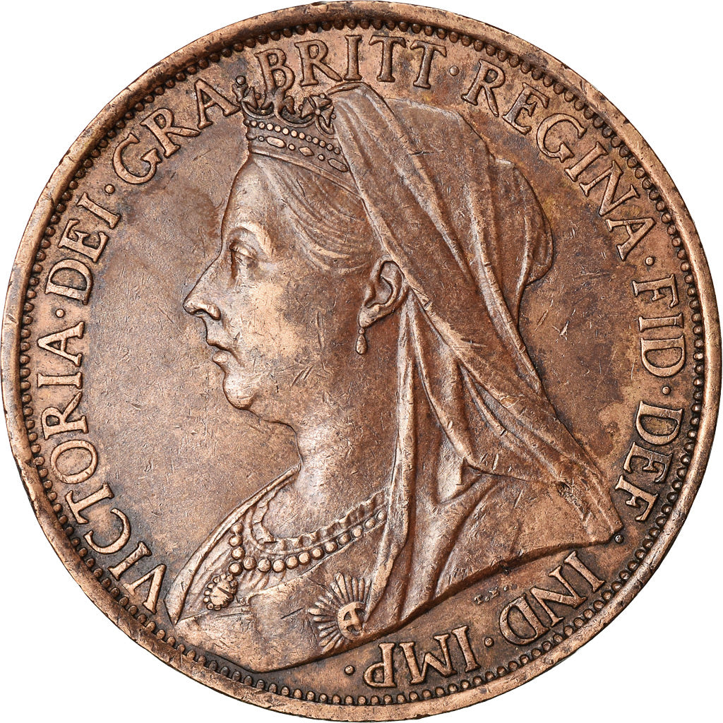 Coin, Great Britain, Victoria, Penny, 1899, AU(50-53), Bronze, KM:790