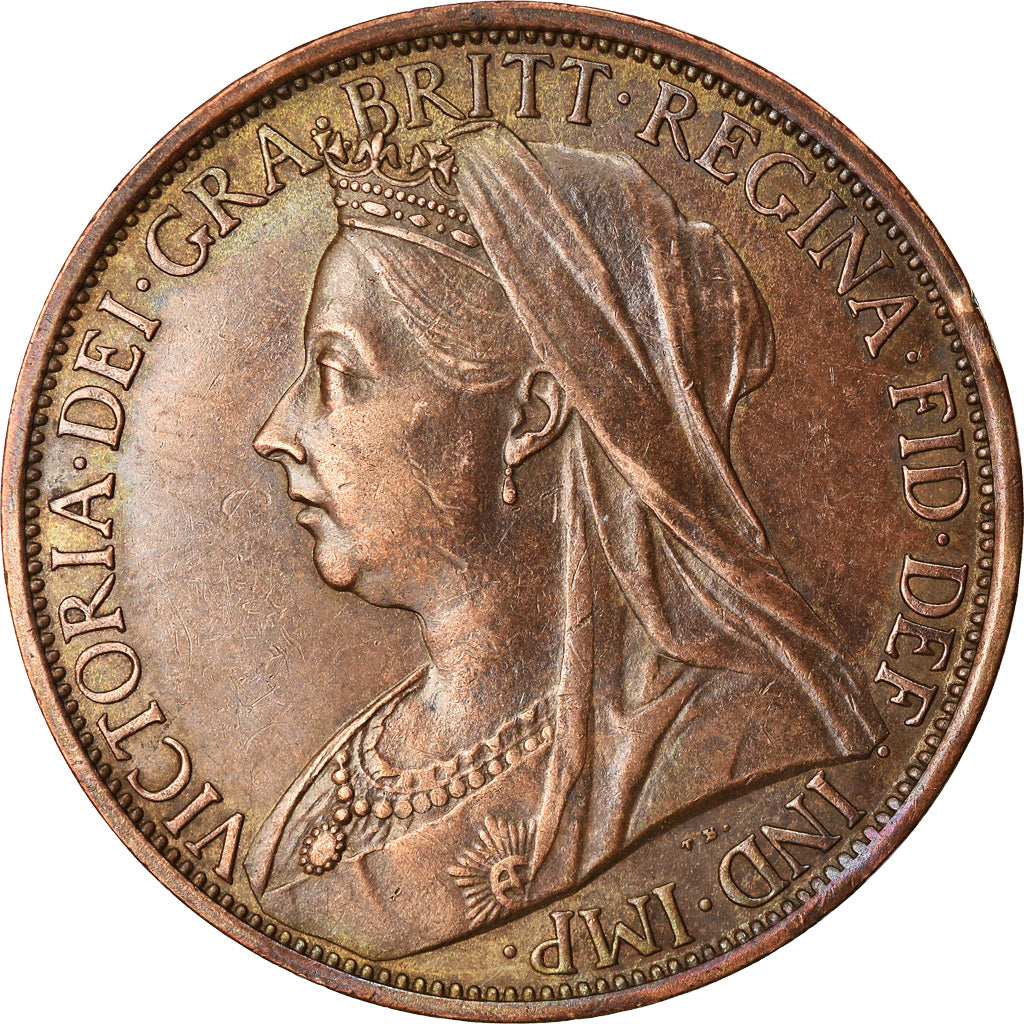 Coin, Great Britain, Victoria, Penny, 1896, AU(50-53), Bronze, KM:790