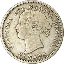 Coin, Canada, Victoria, 10 Cents, 1880, Heaton, VF(30-35), Silver, KM:3