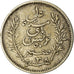 Coin, Tunisia, Ali Bey, 50 Centimes, 1891, Paris, EF(40-45), Silver, KM:223