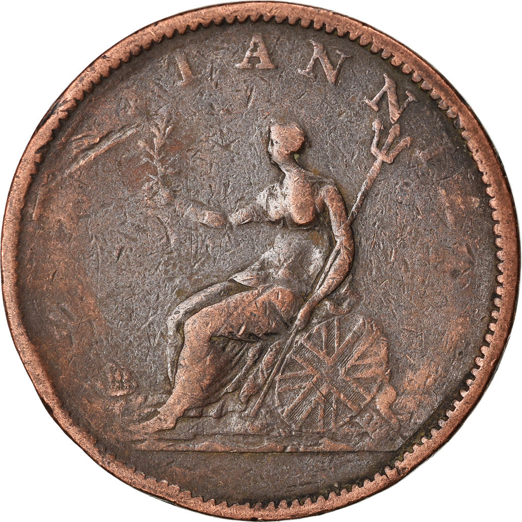 Coin, Great Britain, George III, 1/2 Penny, 1806, VF(20-25), Copper, KM:662