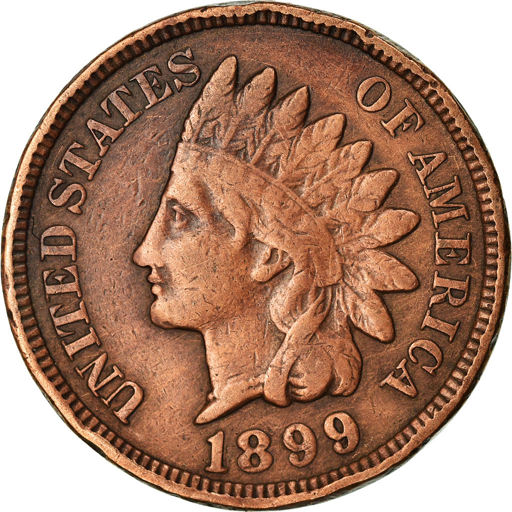 Coin, United States, Indian Head Cent, Cent, 1899, U.S. Mint, Philadelphia