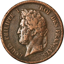 Coin, FRENCH COLONIES, Louis - Philippe, 5 Centimes, 1841, Paris, VF(30-35)