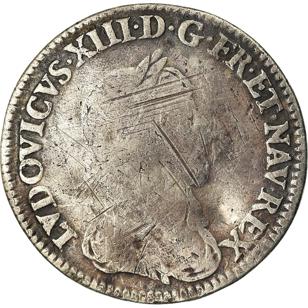 Coin, France, Louis XIII, 1/12 Ecu, 1643, Paris, F(12-15), Silver, Gadoury:46