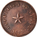 Moneda, Chile, 1/2 Centavo, 1853, MBC, Cobre, KM:126