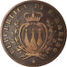 Coin, San Marino, 5 Centesimi, 1869, Milan, VF(30-35), Copper, KM:1