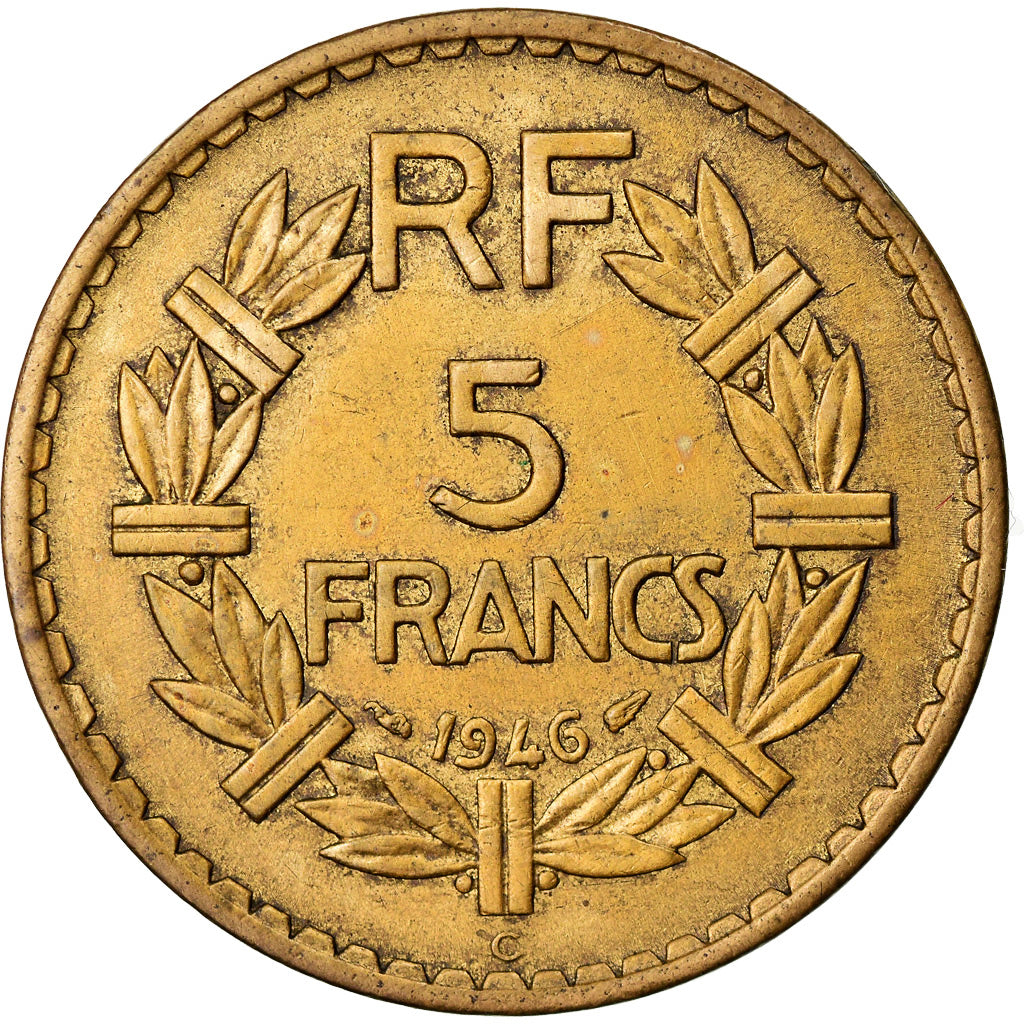 Coin, France, Lavrillier, 5 Francs, 1946, Castelsarrasin, AU(55-58)