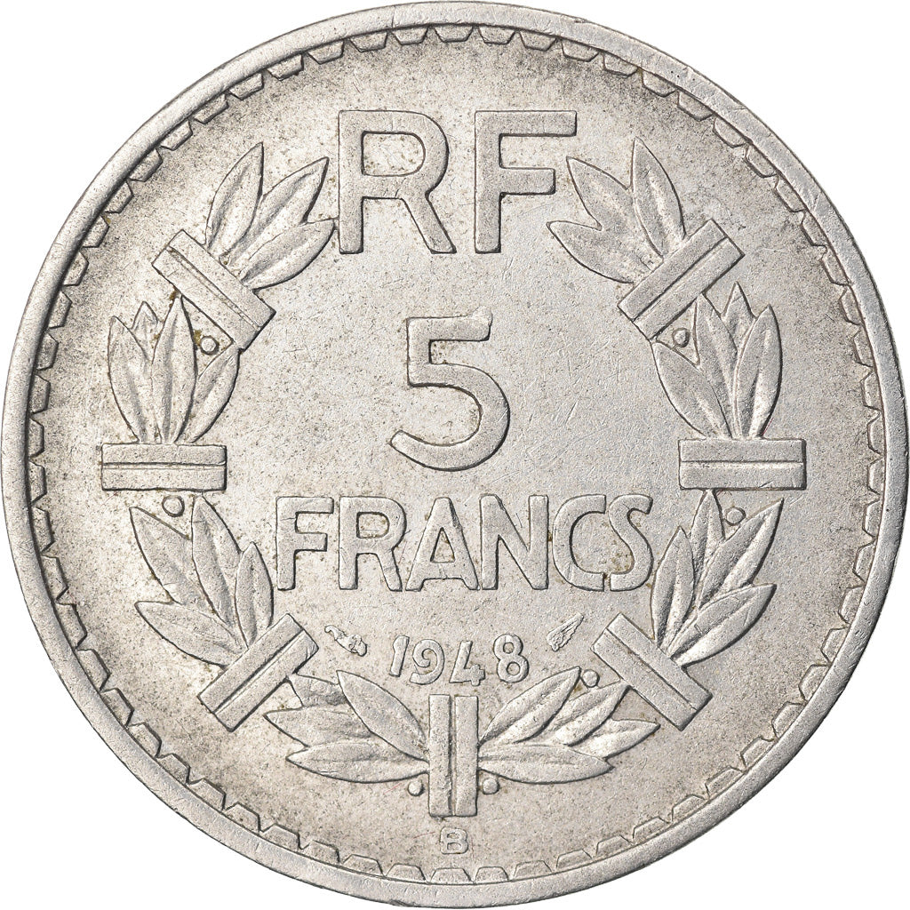 Coin, France, Lavrillier, 5 Francs, 1948, Beaumont - Le Roger, EF(40-45)