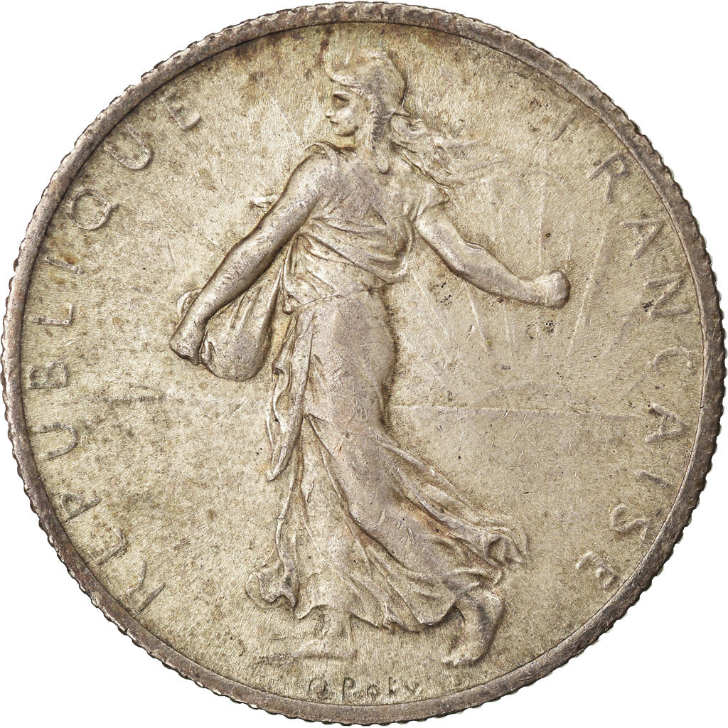 Coin, France, Semeuse, 2 Francs, 1914, Castelsarrasin, AU(50-53), Silver