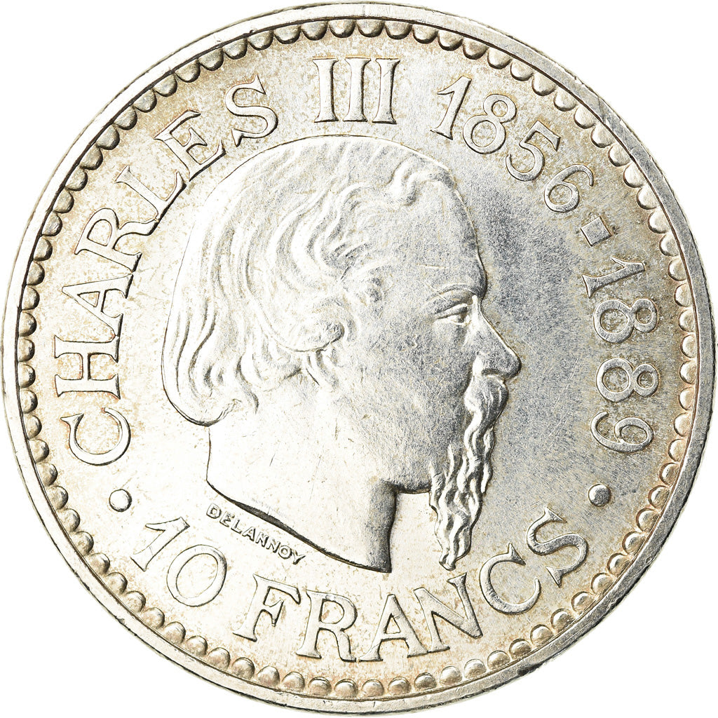 Coin, Monaco, Rainier III, 10 Francs, 1966, AU(55-58), Silver, KM:146