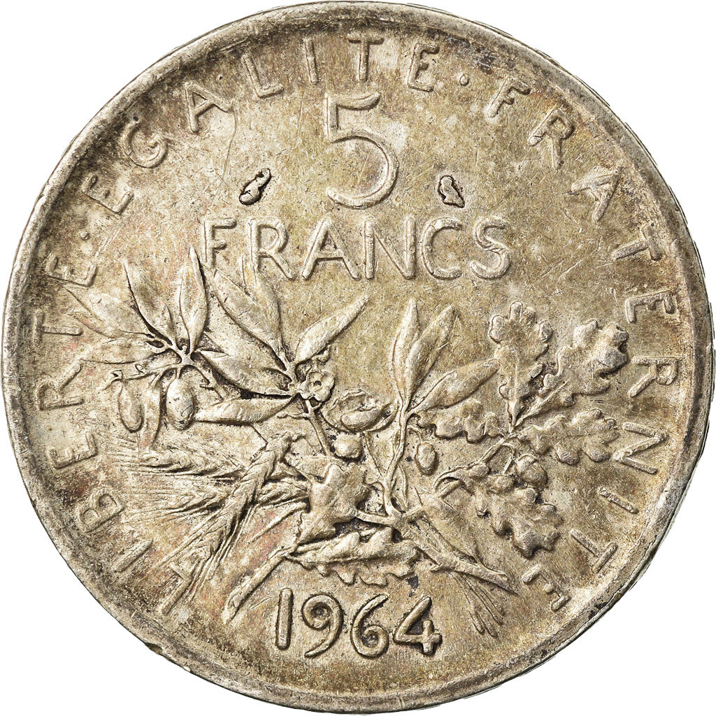 Moneta, Francia, Semeuse, 5 Francs, 1964, Paris, BB, Argento, KM:926