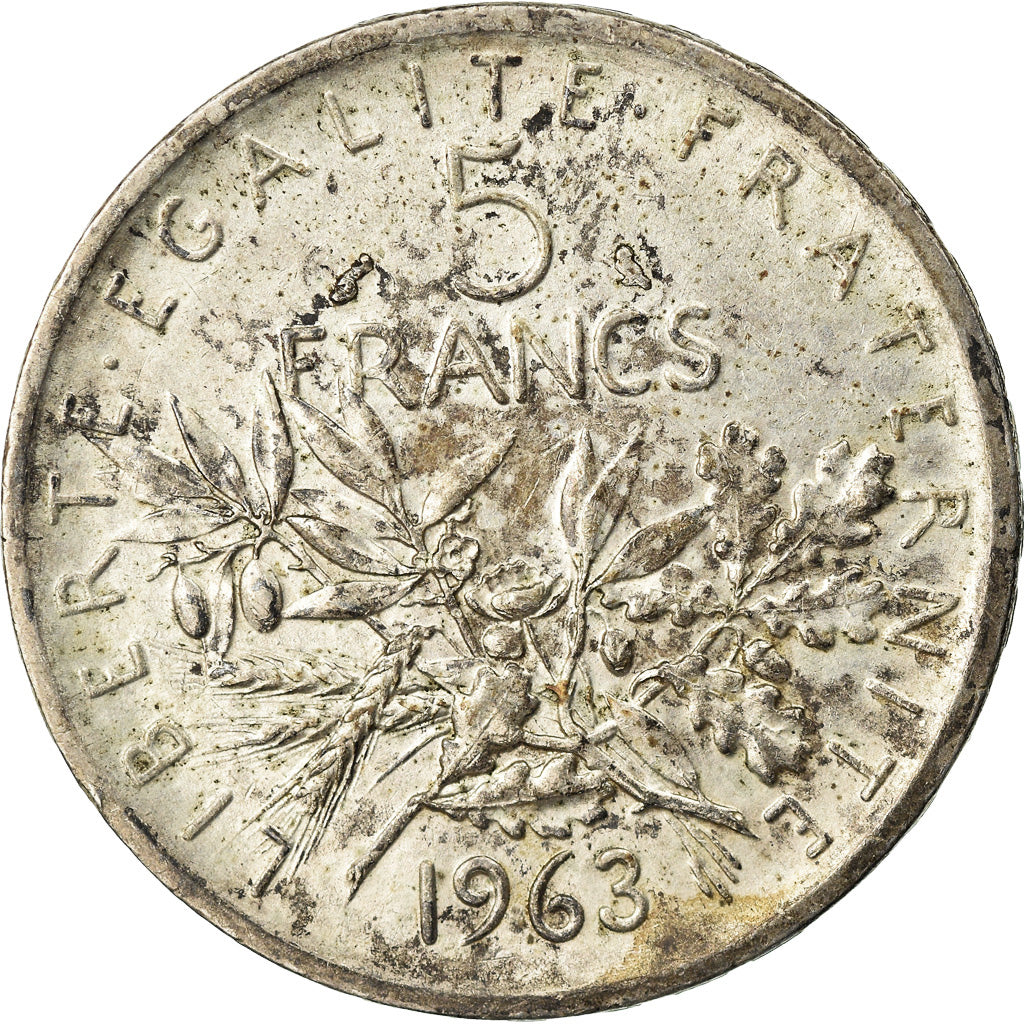 Coin, France, Semeuse, 5 Francs, 1963, Paris, EF(40-45), Silver, KM:926