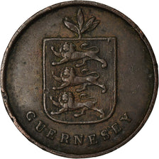 Coin, Guernsey, Double, 1830, Heaton, EF(40-45), Copper, KM:1
