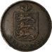 Coin, Guernsey, Double, 1830, Heaton, EF(40-45), Copper, KM:1