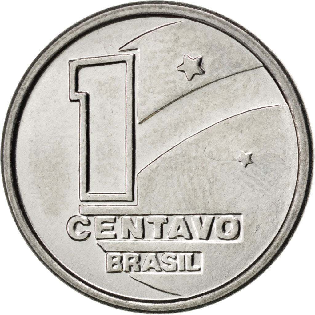 Coin, Brazil, Centavo, 1989, MS(63), Stainless Steel, KM:611