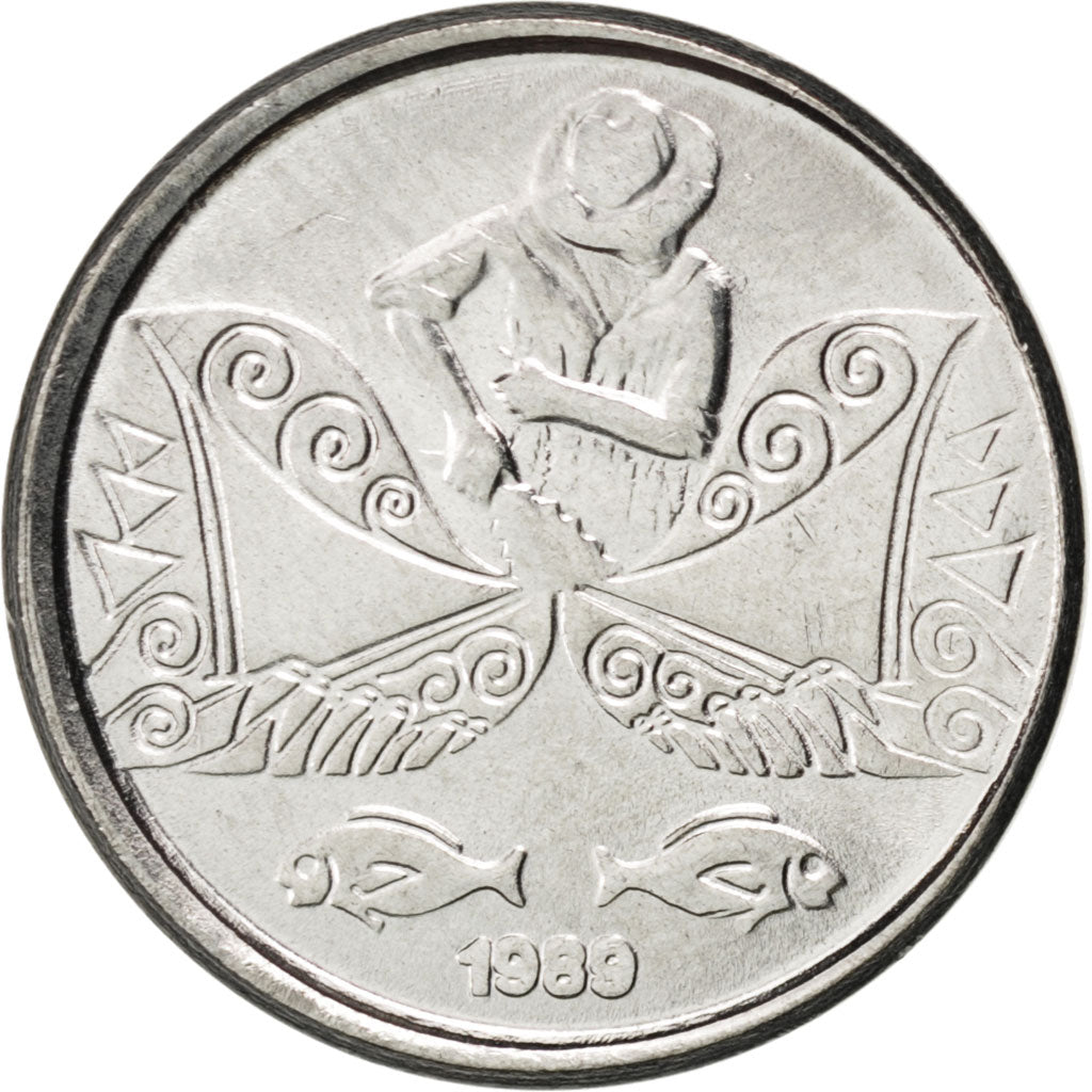 BRAZIL, 5 Centavos, 1989, KM #612, MS(63), Stainless Steel, 17.5, 2.33