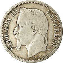 Coin, France, Napoleon III, Napoléon III, Franc, 1868, Paris, F(12-15), Silver