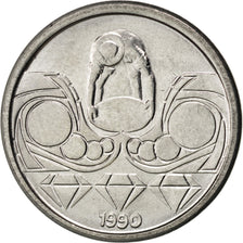 BRAZIL, 10 Centavos, 1990, KM #613, MS(63), Stainless Steel, 18.5, 2.48
