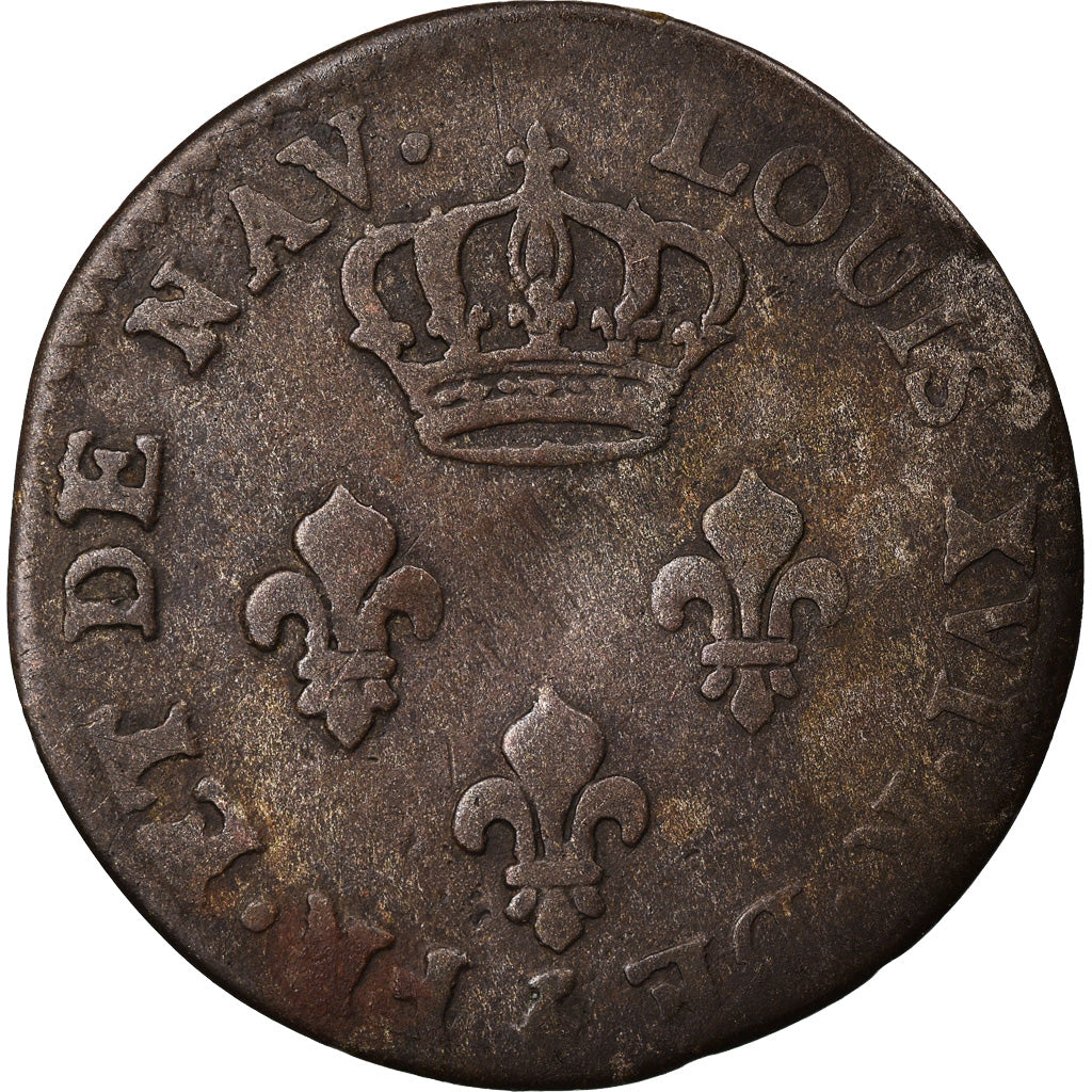 Coin, ISLE DE BOURBON, Louis XVI, 3 Sous, 1781, Paris, VF(20-25), Billon