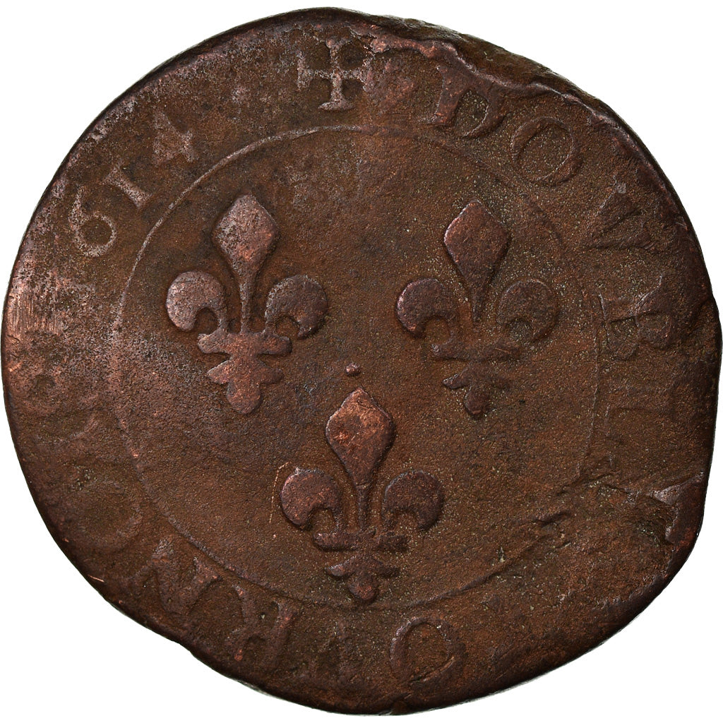 Munten, Frankrijk, Louis XIII, Double tournois, buste laurée et cuirassé