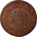 Moeda, França, Henri III, Double Tournois, 1587, Paris, F(12-15), Cobre