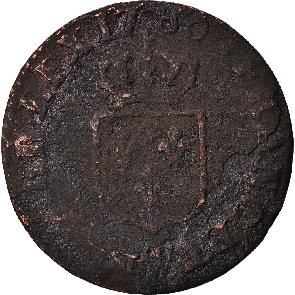 Münze, Frankreich, Louis XVI, Liard, Liard, 1786, Lille, SGE+, Kupfer