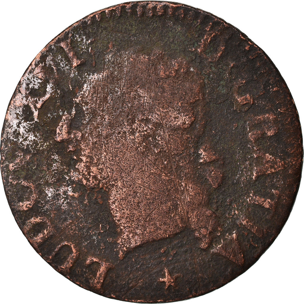 Moneda, Francia, Louis XVI, Liard, Liard, 1786, Lille, BC, Cobre, KM:585.14