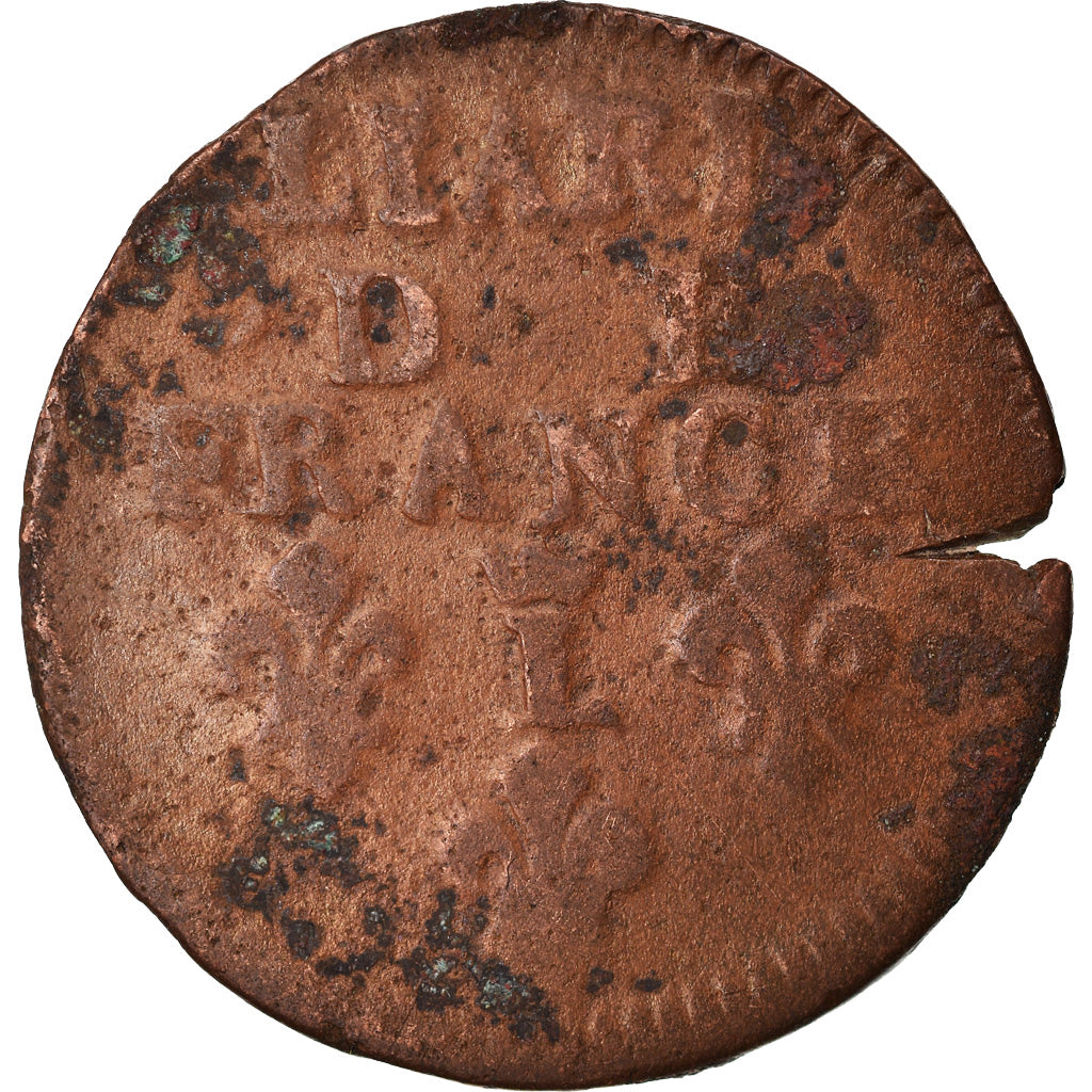 Munten, Frankrijk, Louis XIV, Liard de France au buste âgé, troisième type