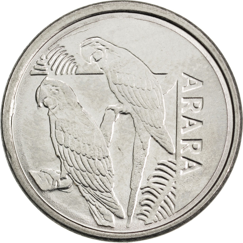 BRAZIL, 5 Cruzeiros Reais, 1993, KM #627, MS(63), Stainless Steel, 21, 3.41