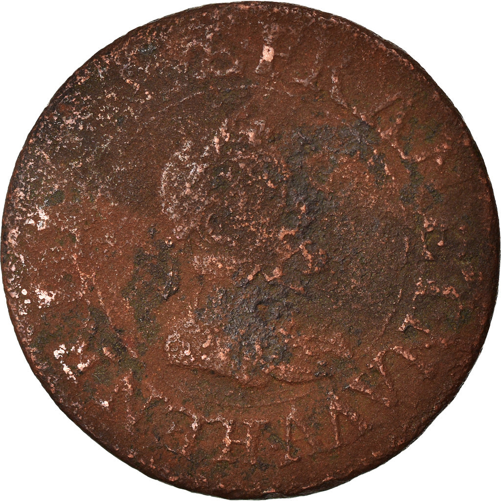 Moneta, Francia, Henri IV, Double Tournois, 1610, Paris, B+, Rame, Sombart:4184