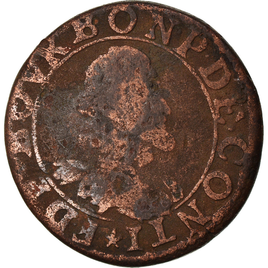 Moneda, Francia, CHÂTEAU-REGNAULT, François de Bourbon, Double Tournois, BC+